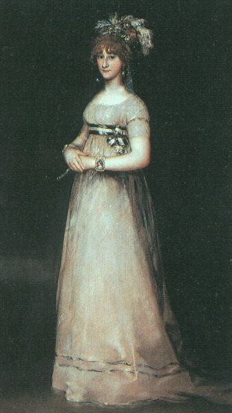 Mar�a Luisa de Borb�n, Goya 1800. Cuadro atribuido anteriormente a su hermana la condesa de Chinch�n