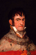Fernando VII con manto real (detalle), Goya 1814-1815, Museo de Zaragoza